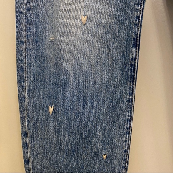Pistola Light Blue Straight Leg Jeans with Heart Details - Picture 2 of 6